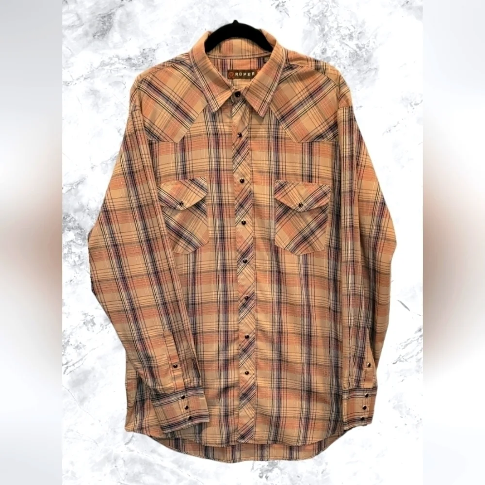 Roper Western Black Pearl Snap Button-down Shirt